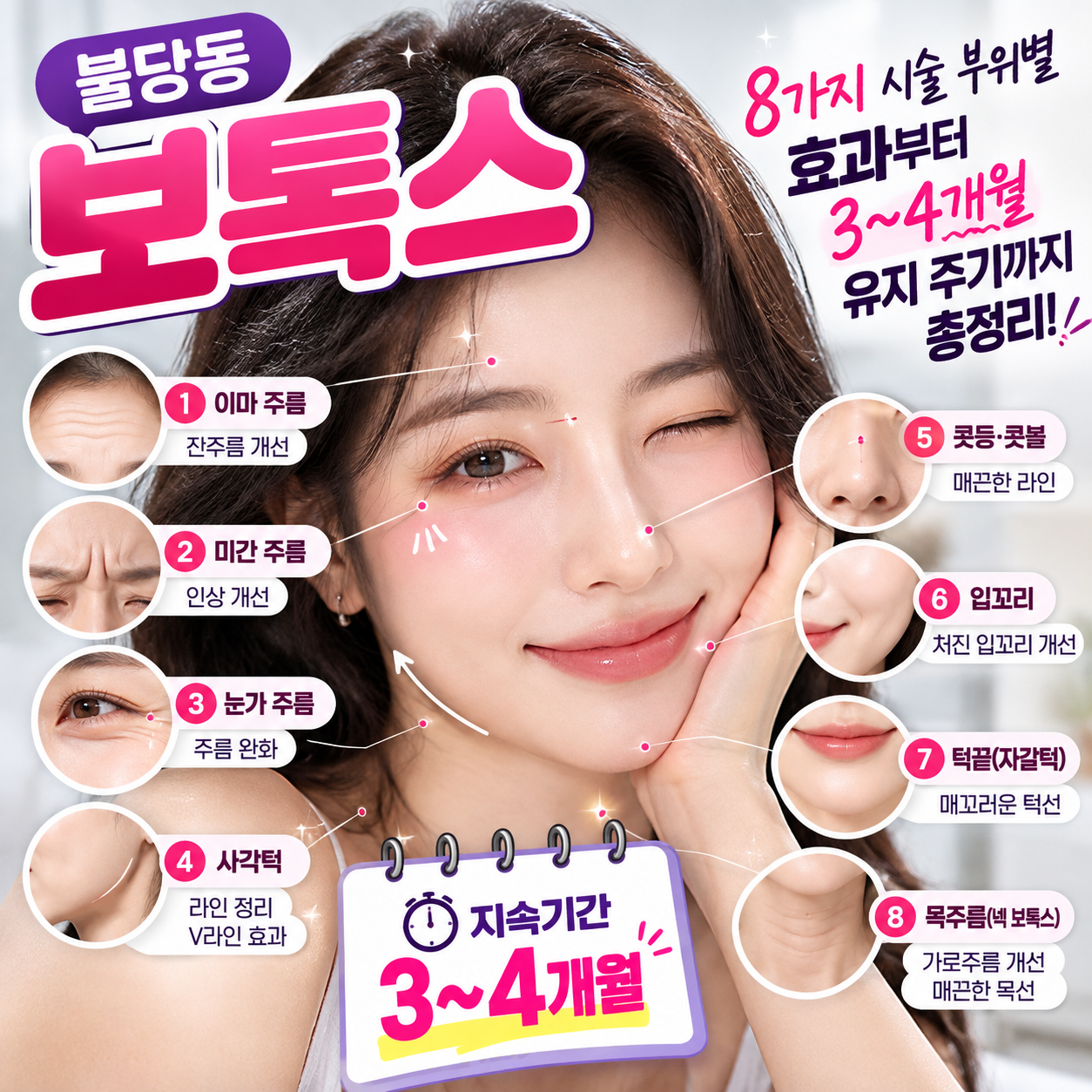 불당동 보톡스 주름 개선 및 표정주름 케어(AI이미지활용)