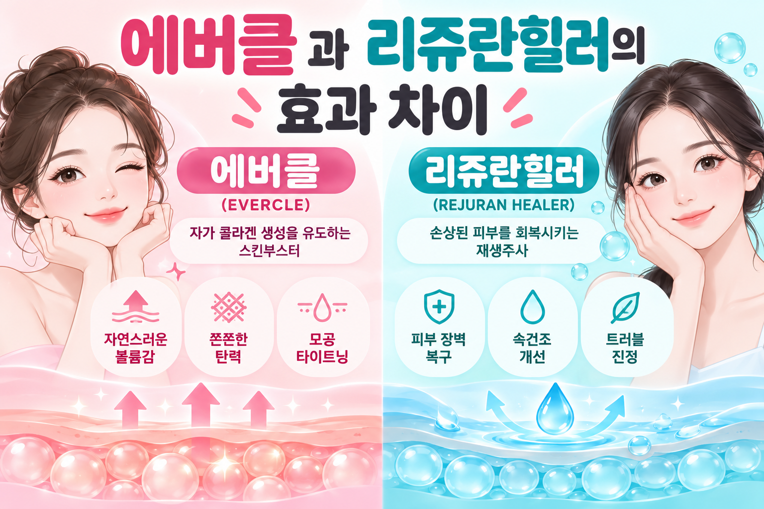 광교 에버클 리쥬란힐러 효과 및 고민별 차이(AI 이미지 활용)