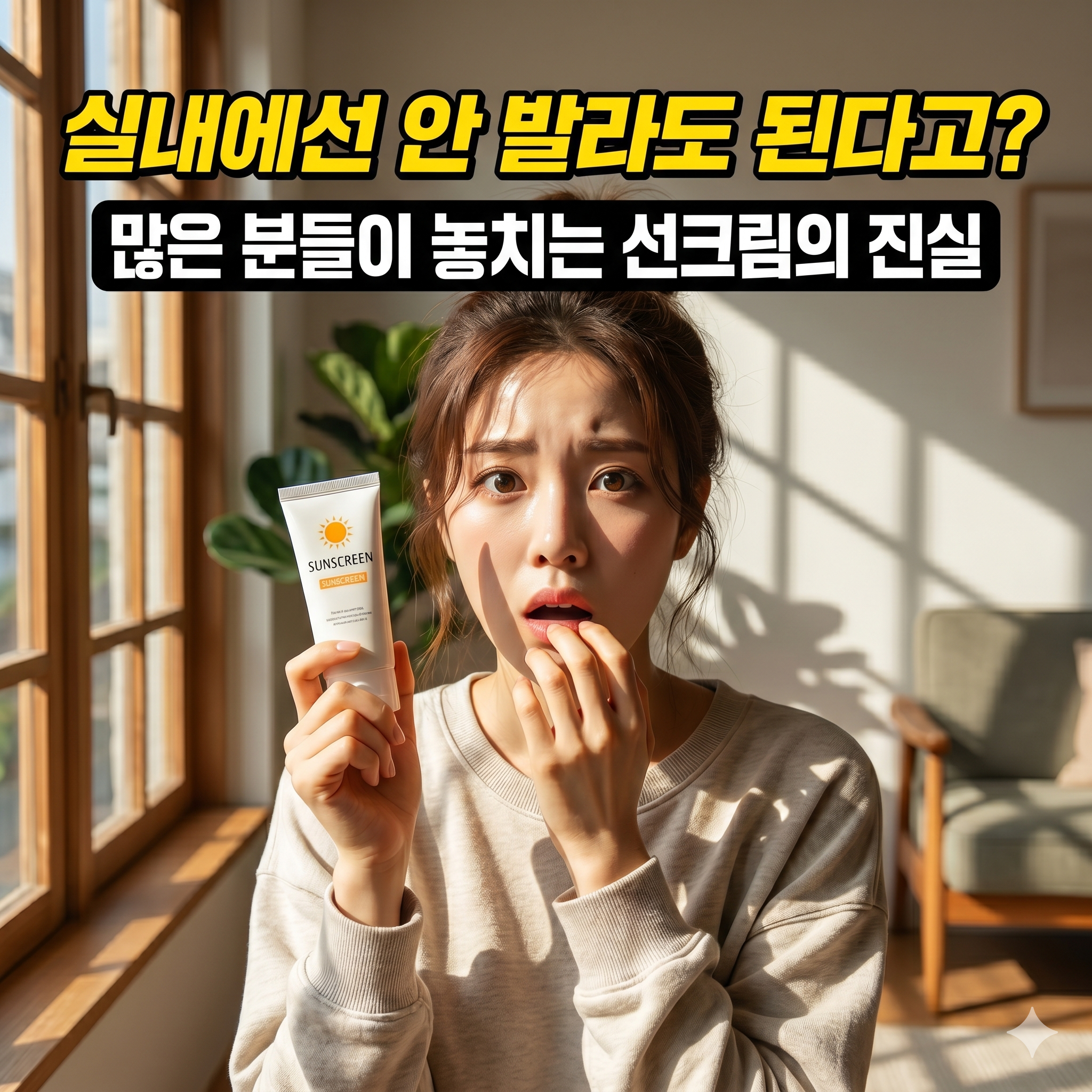 실내에만 있는데 선크림 꼭 발라야 할까? 많은 분들이 놓치는 진실 에 대한 썸네일 이미지