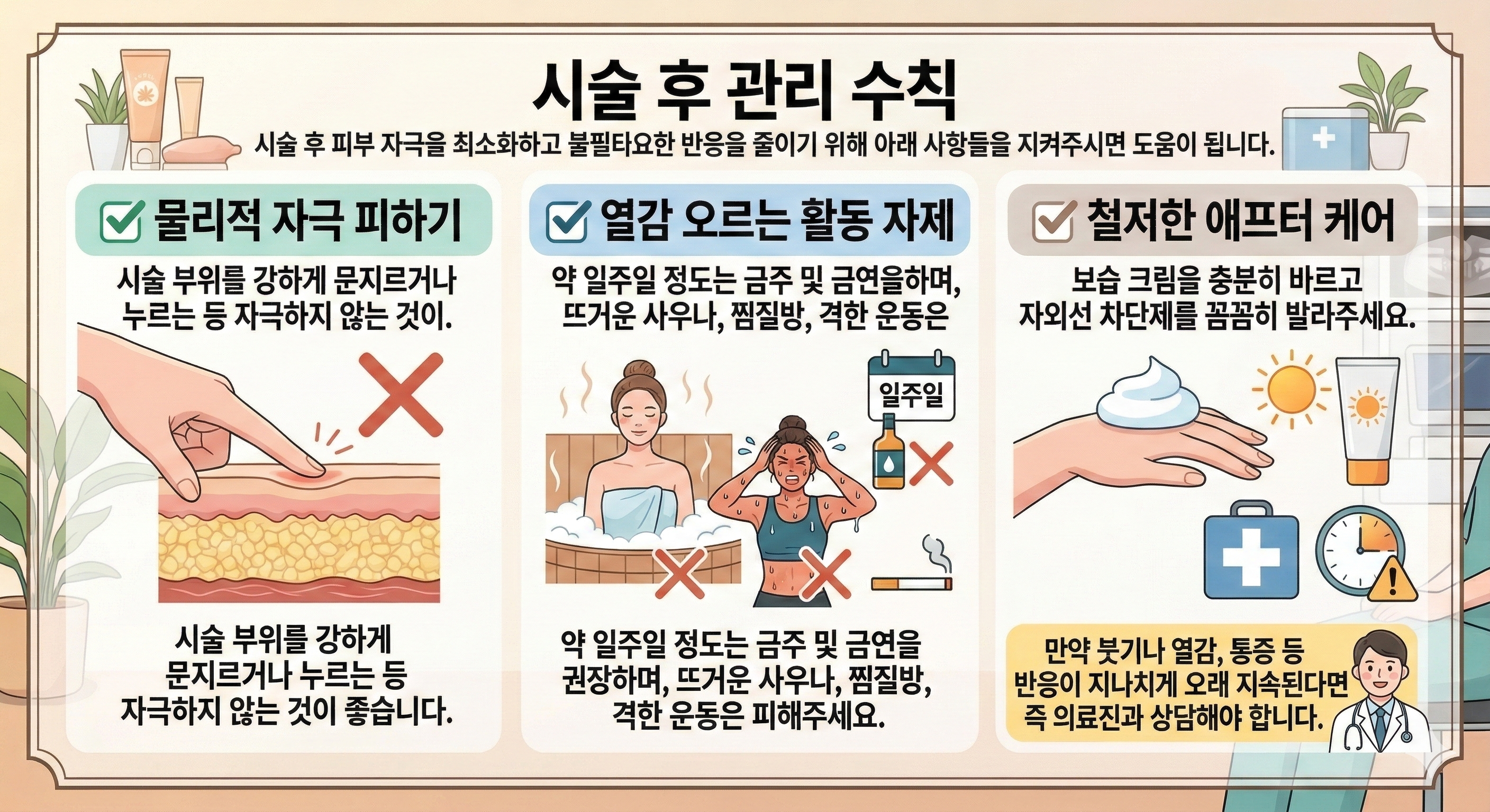 인모드 진행 후 주의할점