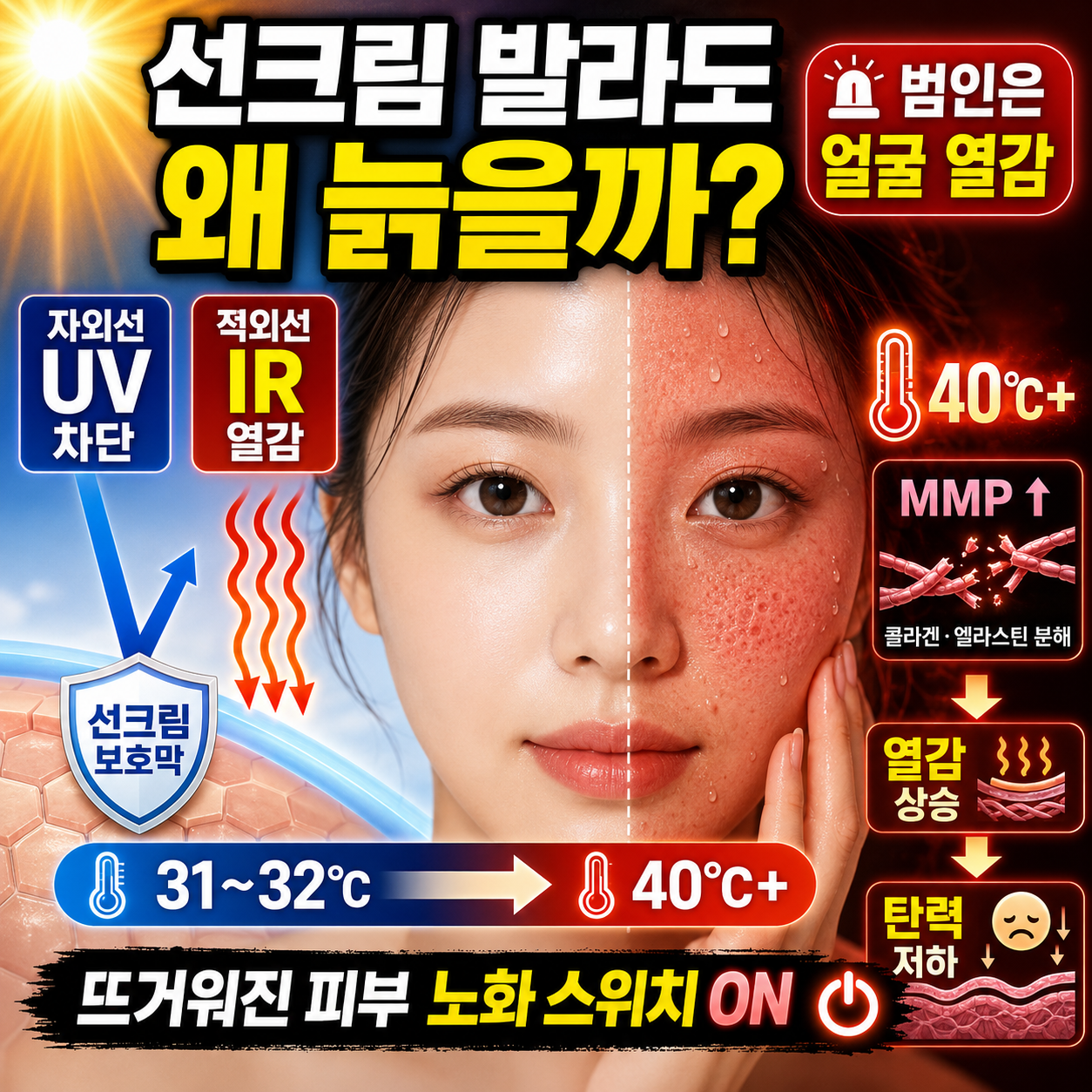 건강한 여름 스킨케어 루틴 수분 진정 팩과 약산성 클렌징 방법 인포그래픽