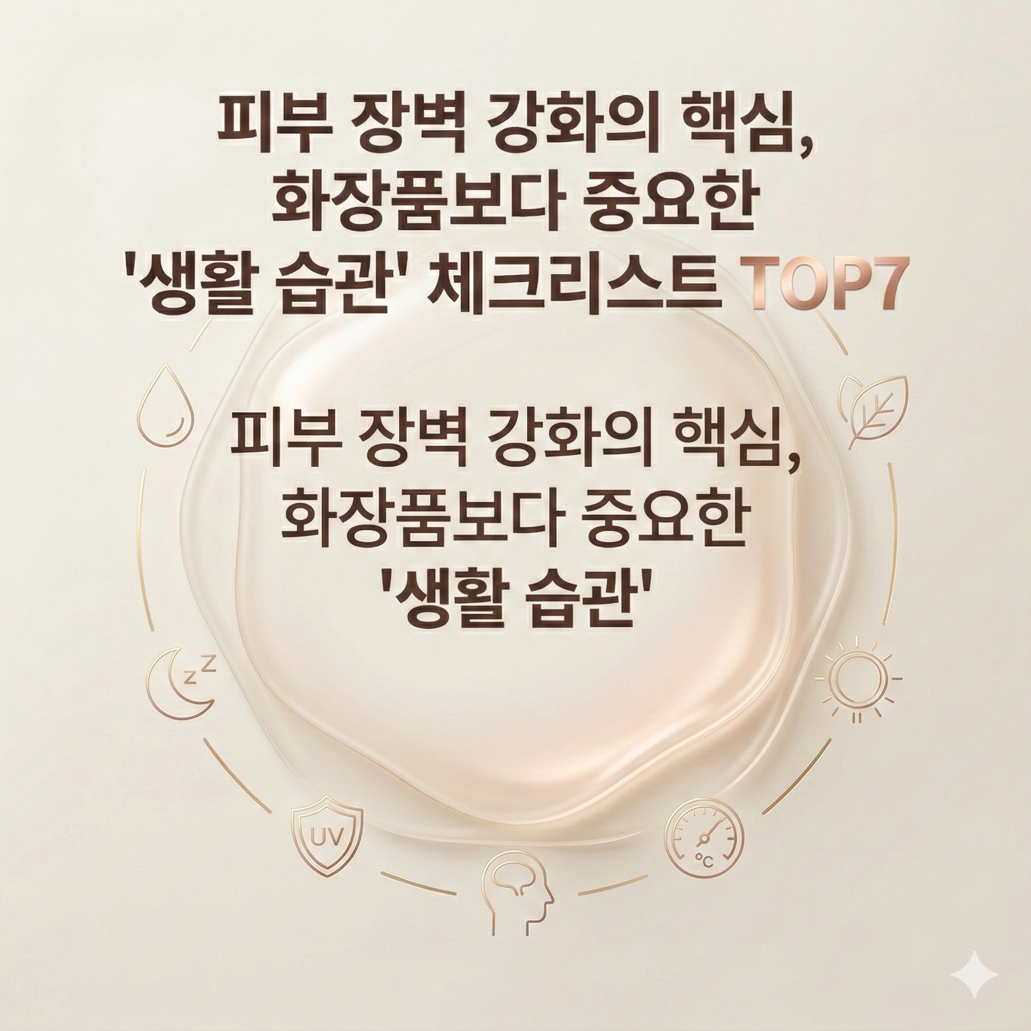 건강하고 매끄러운 피부 장벽을 형상화한 이미지